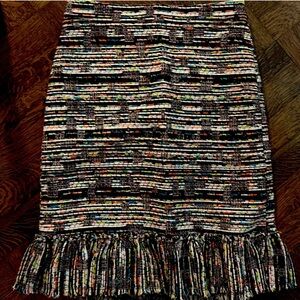 Ann Taylor Multicolor Textured Pencil Skirt